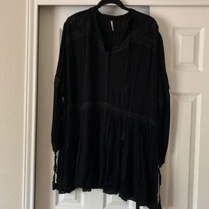 Black Long Sleeve Free People Mini Dress